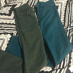 2 pairs American apparel skinny  “the slim slack”